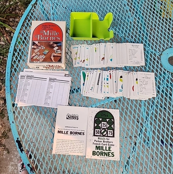 Vintage 1971 Parker Brothers Mille Bornes French Card Game - Verified Complete - Picture 1 of 7